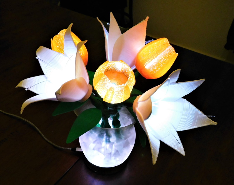 Glowing 3D Printed Flowers